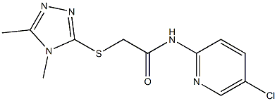 N-(5-chloropyridin-2-yl)-2-[(4,5-dimethyl-1,2,4-triazol-3-yl)sulfanyl]acetamide Structure