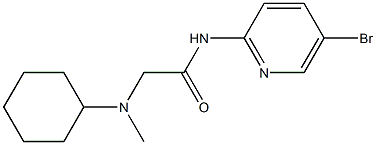 N-(5-bromopyridin-2-yl)-2-[cyclohexyl(methyl)amino]acetamide,,结构式