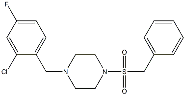 1-benzylsulfonyl-4-[(2-chloro-4-fluorophenyl)methyl]piperazine