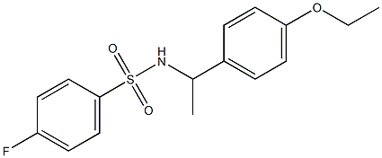 N-[1-(4-ethoxyphenyl)ethyl]-4-fluorobenzenesulfonamide,,结构式