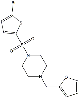 1-(5-bromothiophen-2-yl)sulfonyl-4-(furan-2-ylmethyl)piperazine