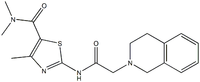 2-[[2-(3,4-dihydro-1H-isoquinolin-2-yl)acetyl]amino]-N,N,4-trimethyl-1,3-thiazole-5-carboxamide