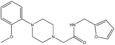 N-(furan-2-ylmethyl)-2-[4-(2-methoxyphenyl)piperazin-1-yl]acetamide Structure