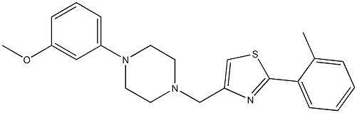 4-[[4-(3-methoxyphenyl)piperazin-1-yl]methyl]-2-(2-methylphenyl)-1,3-thiazole