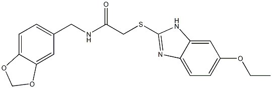 N-(1,3-benzodioxol-5-ylmethyl)-2-[(6-ethoxy-1H-benzimidazol-2-yl)sulfanyl]acetamide