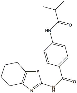 4-(2-methylpropanoylamino)-N-(4,5,6,7-tetrahydro-1,3-benzothiazol-2-yl)benzamide,,结构式