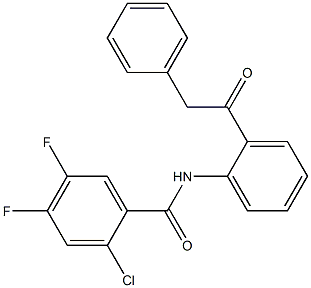 2-chloro-4,5-difluoro-N-[2-(2-phenylacetyl)phenyl]benzamide,,结构式
