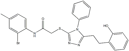  N-(2-bromo-4-methylphenyl)-2-[[5-[2-(2-hydroxyphenyl)ethyl]-4-phenyl-1,2,4-triazol-3-yl]sulfanyl]acetamide