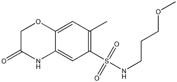 N-(3-methoxypropyl)-7-methyl-3-oxo-4H-1,4-benzoxazine-6-sulfonamide