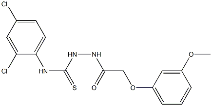 1-(2,4-dichlorophenyl)-3-[[2-(3-methoxyphenoxy)acetyl]amino]thiourea,,结构式