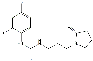 1-(4-bromo-2-chlorophenyl)-3-[3-(2-oxopyrrolidin-1-yl)propyl]thiourea