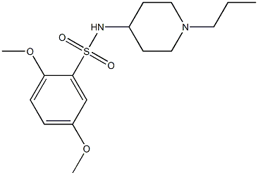 2,5-dimethoxy-N-(1-propylpiperidin-4-yl)benzenesulfonamide,,结构式