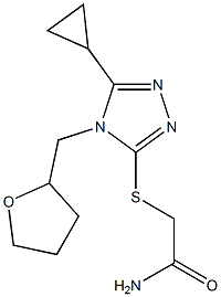 2-[[5-cyclopropyl-4-(oxolan-2-ylmethyl)-1,2,4-triazol-3-yl]sulfanyl]acetamide|
