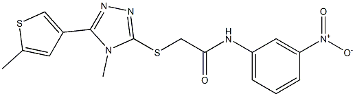  2-[[4-methyl-5-(5-methylthiophen-3-yl)-1,2,4-triazol-3-yl]sulfanyl]-N-(3-nitrophenyl)acetamide