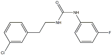 1-[2-(3-chlorophenyl)ethyl]-3-(3-fluorophenyl)urea,,结构式