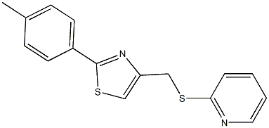  2-(4-methylphenyl)-4-(pyridin-2-ylsulfanylmethyl)-1,3-thiazole