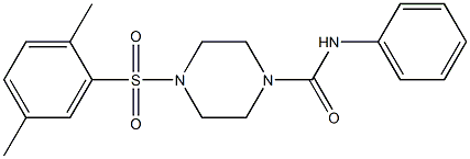 4-(2,5-dimethylphenyl)sulfonyl-N-phenylpiperazine-1-carboxamide