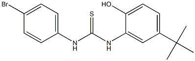 1-(4-bromophenyl)-3-(5-tert-butyl-2-hydroxyphenyl)thiourea,,结构式