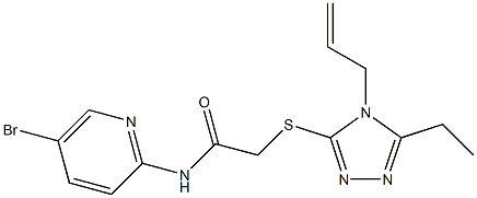 N-(5-bromopyridin-2-yl)-2-[(5-ethyl-4-prop-2-enyl-1,2,4-triazol-3-yl)sulfanyl]acetamide Structure