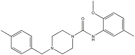 N-(2-methoxy-5-methylphenyl)-4-[(4-methylphenyl)methyl]piperazine-1-carboxamide
