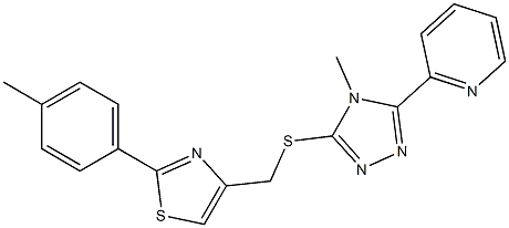 2-(4-methylphenyl)-4-[(4-methyl-5-pyridin-2-yl-1,2,4-triazol-3-yl)sulfanylmethyl]-1,3-thiazole