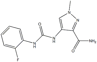4-[(2-fluorophenyl)carbamoylamino]-1-methylpyrazole-3-carboxamide