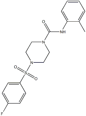 4-(4-fluorophenyl)sulfonyl-N-(2-methylphenyl)piperazine-1-carboxamide Structure