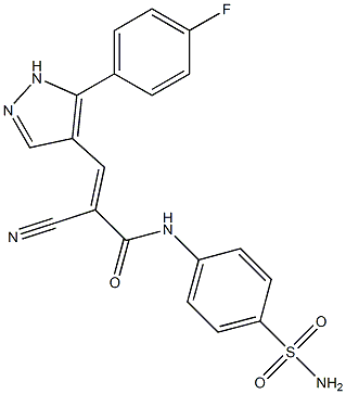 (E)-2-cyano-3-[5-(4-fluorophenyl)-1H-pyrazol-4-yl]-N-(4-sulfamoylphenyl)prop-2-enamide