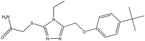 2-[[5-[(4-tert-butylphenoxy)methyl]-4-ethyl-1,2,4-triazol-3-yl]sulfanyl]acetamide