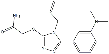 2-[[5-[3-(dimethylamino)phenyl]-4-prop-2-enyl-1,2,4-triazol-3-yl]sulfanyl]acetamide Structure