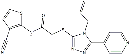  N-(3-cyanothiophen-2-yl)-2-[(4-prop-2-enyl-5-pyridin-4-yl-1,2,4-triazol-3-yl)sulfanyl]acetamide