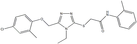  2-[[5-[(4-chloro-2-methylphenoxy)methyl]-4-ethyl-1,2,4-triazol-3-yl]sulfanyl]-N-(2-methylphenyl)acetamide