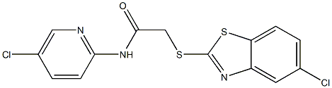 2-[(5-chloro-1,3-benzothiazol-2-yl)sulfanyl]-N-(5-chloropyridin-2-yl)acetamide Structure