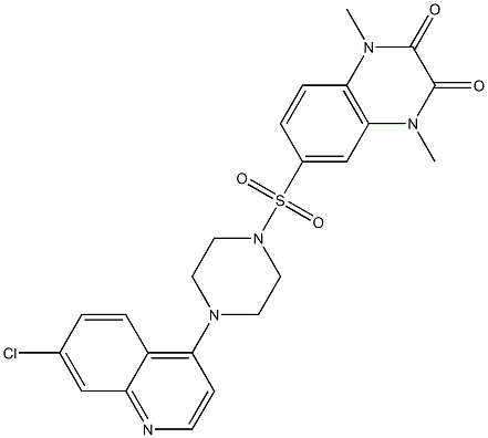 6-[4-(7-chloroquinolin-4-yl)piperazin-1-yl]sulfonyl-1,4-dimethylquinoxaline-2,3-dione