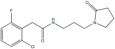 2-(2-chloro-6-fluorophenyl)-N-[3-(2-oxopyrrolidin-1-yl)propyl]acetamide