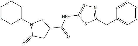  N-(5-benzyl-1,3,4-thiadiazol-2-yl)-1-cyclohexyl-5-oxopyrrolidine-3-carboxamide