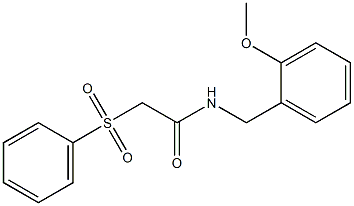 2-(benzenesulfonyl)-N-[(2-methoxyphenyl)methyl]acetamide