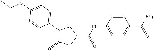 N-(4-carbamoylphenyl)-1-(4-ethoxyphenyl)-5-oxopyrrolidine-3-carboxamide Structure
