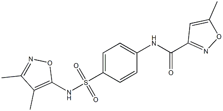 N-[4-[(3,4-dimethyl-1,2-oxazol-5-yl)sulfamoyl]phenyl]-5-methyl-1,2-oxazole-3-carboxamide Structure