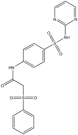 2-(benzenesulfonyl)-N-[4-(pyrimidin-2-ylsulfamoyl)phenyl]acetamide Struktur