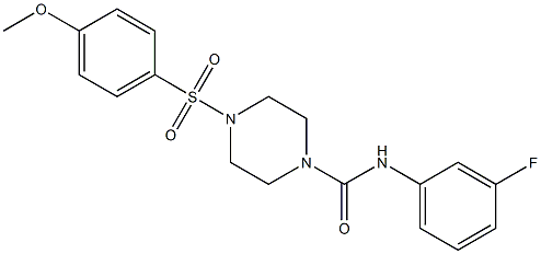 N-(3-fluorophenyl)-4-(4-methoxyphenyl)sulfonylpiperazine-1-carboxamide