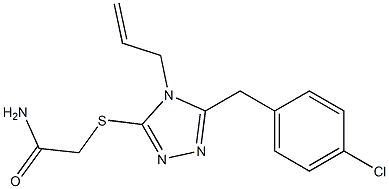 2-[[5-[(4-chlorophenyl)methyl]-4-prop-2-enyl-1,2,4-triazol-3-yl]sulfanyl]acetamide