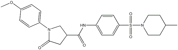 1-(4-methoxyphenyl)-N-[4-(4-methylpiperidin-1-yl)sulfonylphenyl]-5-oxopyrrolidine-3-carboxamide
