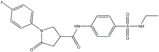  N-[4-(ethylsulfamoyl)phenyl]-1-(4-fluorophenyl)-5-oxopyrrolidine-3-carboxamide