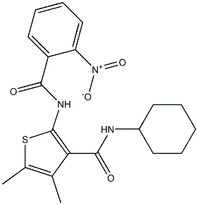 N-cyclohexyl-4,5-dimethyl-2-[(2-nitrobenzoyl)amino]thiophene-3-carboxamide|