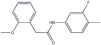 N-(3-fluoro-4-methylphenyl)-2-(2-methoxyphenyl)acetamide Struktur