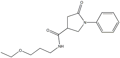 N-(3-ethoxypropyl)-5-oxo-1-phenylpyrrolidine-3-carboxamide Structure