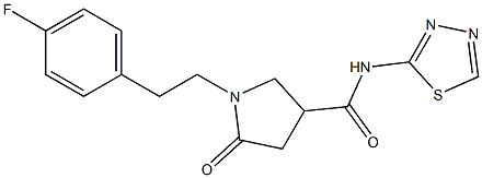  1-[2-(4-fluorophenyl)ethyl]-5-oxo-N-(1,3,4-thiadiazol-2-yl)pyrrolidine-3-carboxamide