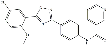 N-[4-[5-(5-chloro-2-methoxyphenyl)-1,2,4-oxadiazol-3-yl]phenyl]pyridine-3-carboxamide
