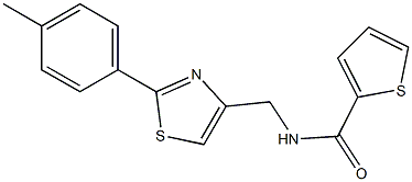 N-[[2-(4-methylphenyl)-1,3-thiazol-4-yl]methyl]thiophene-2-carboxamide